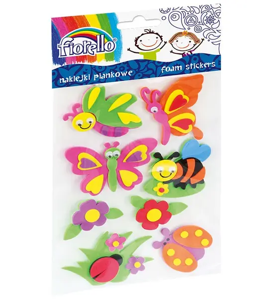 Set stickere gumate-8 fluturi flori,multicolor, o28-70mm