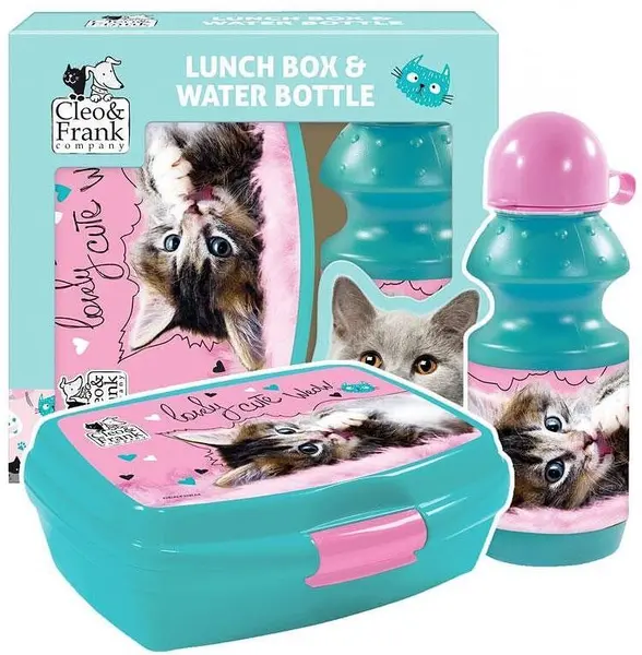 Set sticlă și cutie pentru mâncare Derform Cleo & Frank 35