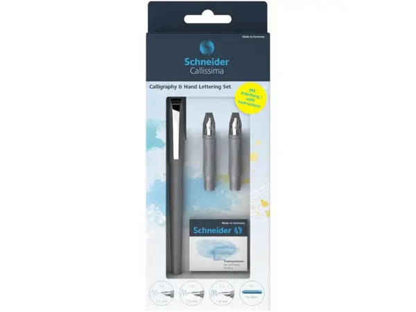 Set stilou Callissima Schneider cu 6 rezerve cerneala, nuanta ice blue, varsta +9 ani