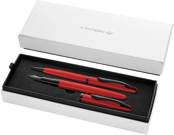 Set stilou cu bilă și stilou Pelikan Jazz - Noble Elegance, roşu