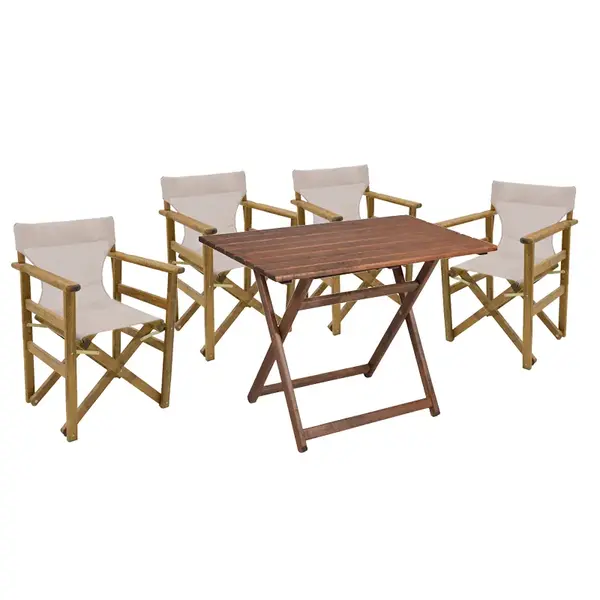 Set sufragerie 5 piese Retto lemn fag masiv nuc-textil-bej gri 80x60x72 cm Set sufragerie 5 piese Retto lemn fag masiv nuc-textil-bej gri 80x60x72 cm