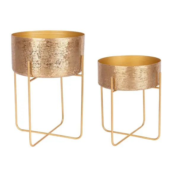 Set suport ghiveci VARANASI STAND ROUND GOLD - Default Title