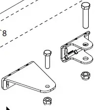Set suporti metalici de fixare pentru automatizarea LINEARK50024, KING GATES 1722C6