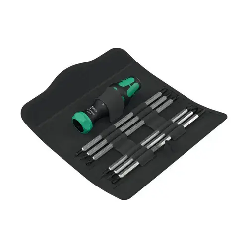 Set surubelnita cu biti cu doua capete Wera Kraftform Vario RA cu 7 piese si husa