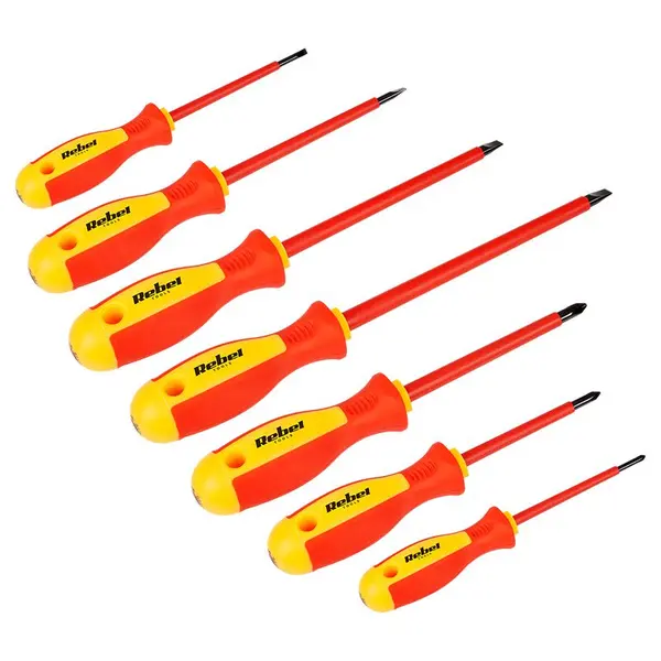 Set surubelnite izolate 1000V, 7 bucati, REBEL RB-1101