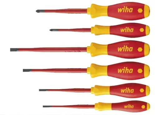 Set surubelnite Wiha SoftFinish® electric slimFix 36455, VDE (Rosu/Galben)