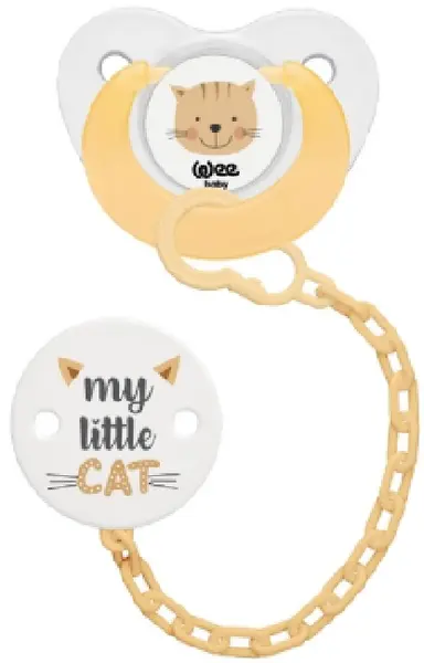Set suzetă și lanț Wee Baby, 6-18 luni, galbenă