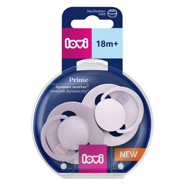 Set suzete din silicon pentru +18 luni Dynamic Prime Liliac/Violet 34/423, 2 bucati, LOVI