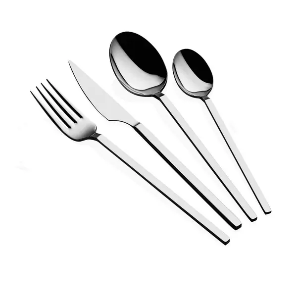 Set tacamuri 24 bucati Carre Argintiu 22.2x22.2x4 cm