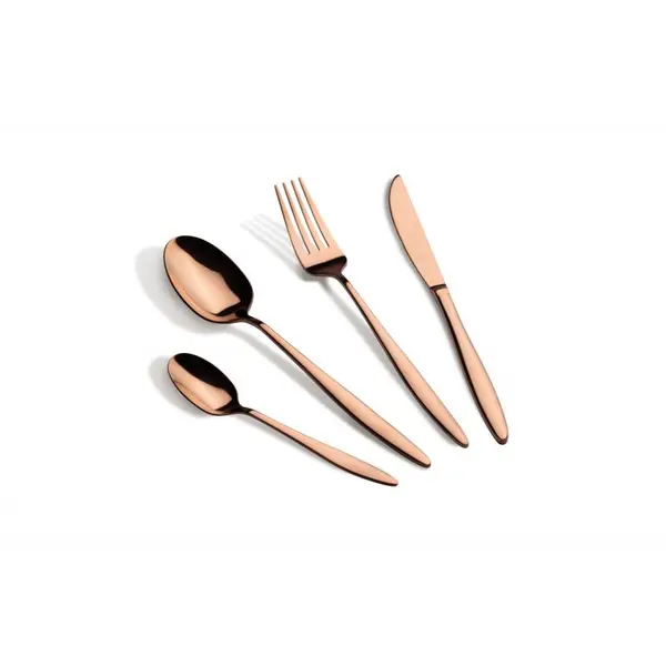Set tacamuri 24 piese, 6 persoane, auriu roze lucios Berlinger Haus BH 3062