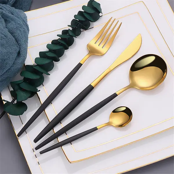 Set tacamuri 24 piese stil portughez, otel inoxidabil