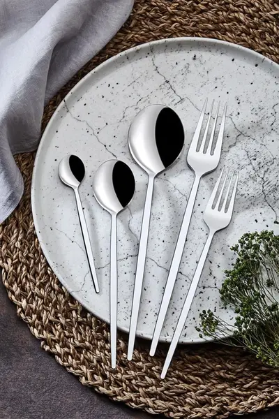 Set tacamuri 30 bucati Mokk30 Crom 21x4.7 cm