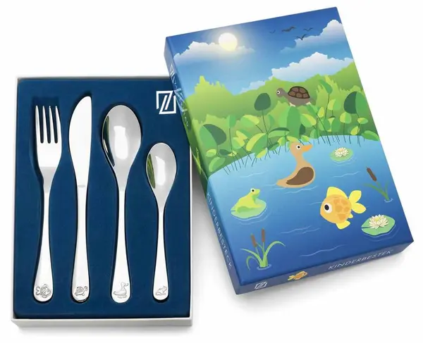 Set tacâmuri pentru copii Zilverstad - Animale de apă, 4 părți