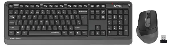 Set tastatură și mouse A4Tech - Fstyler FGS1035Q, wireless , gri