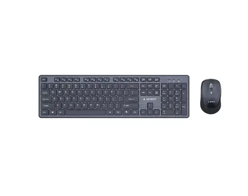 Set tastatura si mouse Gembird KBS-WCH-04, Wireless 2.4 GHz, USB (Negru)