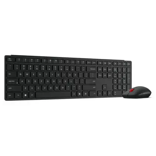 Set tastatura si mouse Lenovo Multi-Mode Pro Combo 6000, Bluetooth/2.4 GHz, Layout US Euro (Negru)