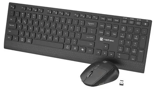 Set tastatură și mouse Natec - Stingray 2, NZB-2315, wireless, negru