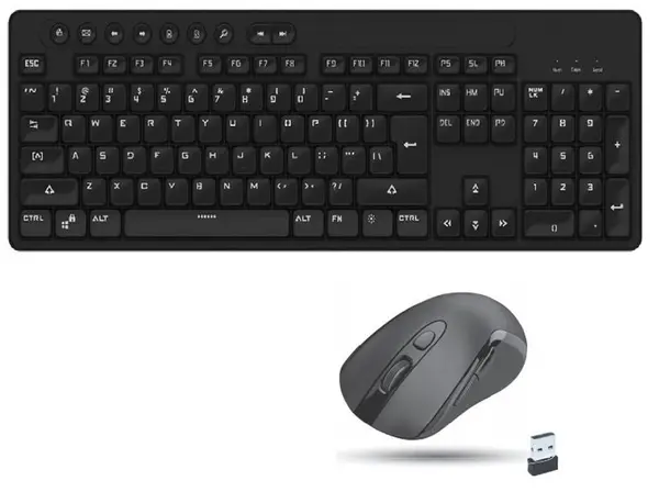 Set tastatură și mouse Redragon - Combo BS-7094, fără fir, BDS, negru