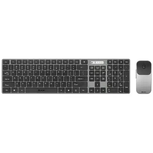 Set tastatura si mouse Wireless Tracer TRAKLA46773 RF Nano, Layout US (Gri)