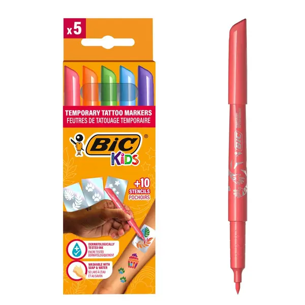 Set Tatoo Bic 5 marker+10 sabloane- engros