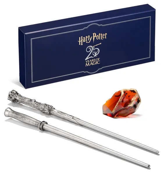 Set The Noble Collection Movies: Harry Potter - Sorcerers Stone and Wand Set (25th Anniversary)