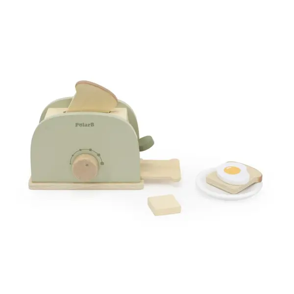 Set toaster PolarB Viga lemn, cu accesorii, multicolor KID442155, la doar 84,00 lei