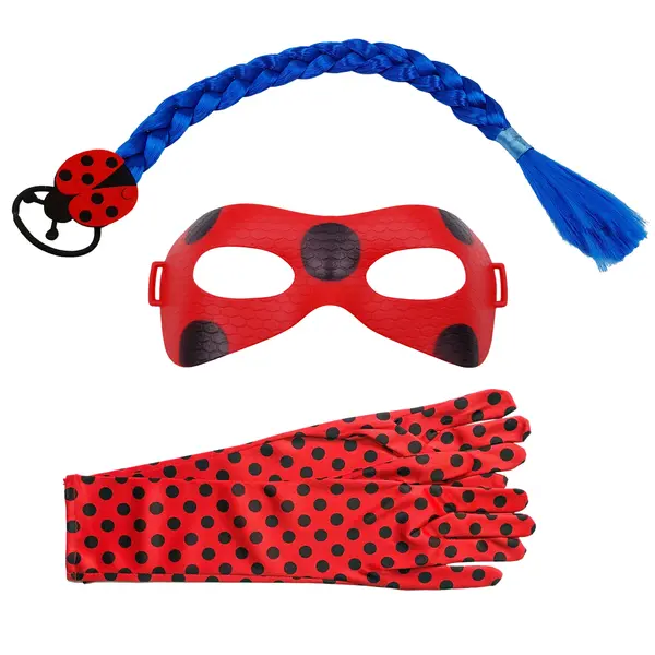 Set trei accesorii costum DEPOX , Buburuza Miraculoasa, universala, rosu