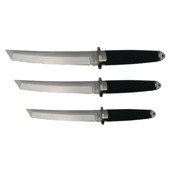 Set trei cutite de vanatoare, DEPOX , otel inoxidabil, argintiu, 43 cm, toc inclus