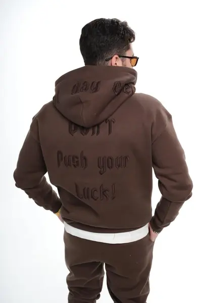 SET TRENING PRM FASHION OVERSIZED PREMIUM CHOCOLATE BROWN TRAS215(6079) (MĂRIME: M)
