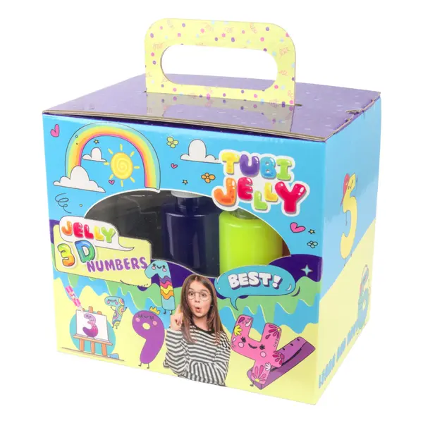 SET TUBI JELLY (gel modelator) cu 6 culori si acvariu mic - NUMERE