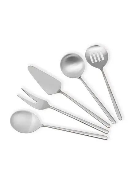 Set ustensile servire 5 bucati CKB0253 Argintiu 25.5x25.5x3 cm