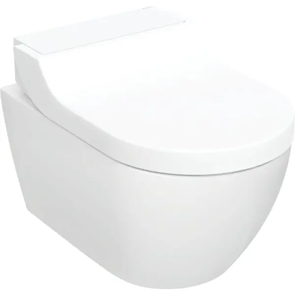 Set vas wc cu functie de bideu rimless alb cu capac soft close, Geberit AquaClean Tuma Comfort