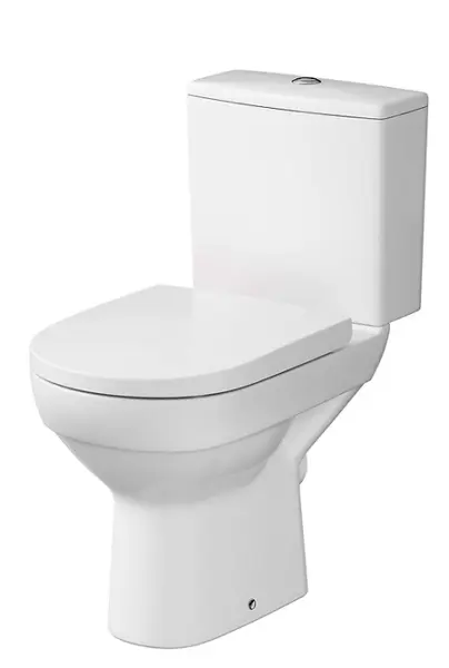 Set vas WC cu rezervor si capac din duroplast, cu alimentare jos si evacuare orizontala, Cersanit City