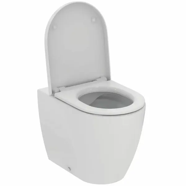 Set vas wc pe podea, cu capac softclose, alb, Ideal Standard Ellisse Rimless