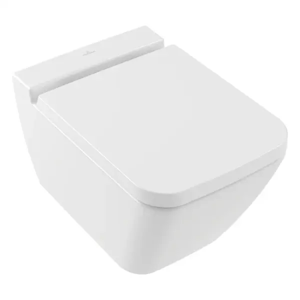 Set vas wc suspendat dreptunghiular, alb lucios, directFlush, CeramicPlus, Villeroy Boch Finion