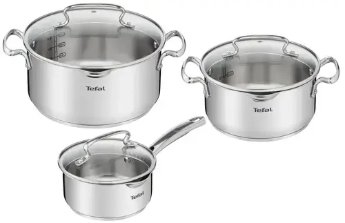 Set vase Tefal Duetto Plus G719S674, 6 piese, 16-24cm, otel (Argintiu)