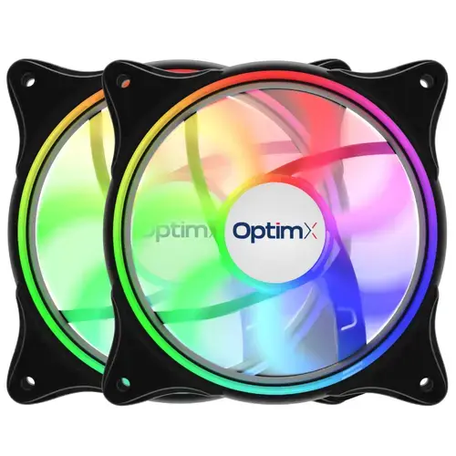 Set ventilatoare OptimX FAN Pro, iluminare ARGB, 2 x 120mm, 1100RPM