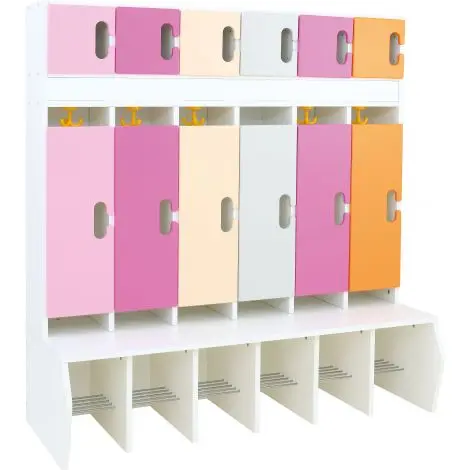 Set vestiare Chameleon 6, alb, inchidere silentioasa