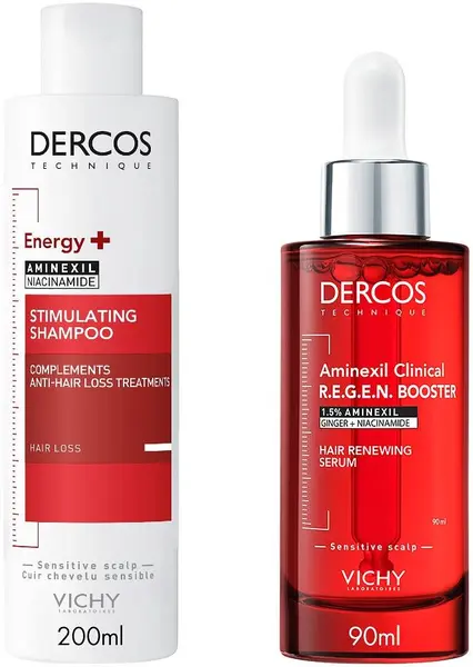 Set Vichy Dercos - Șampon energizant Energy+ și ser, 200 + 90 ml
