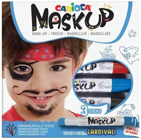 Set vopsele pentru fata Carioca Mask up - Carnaval, 3 culori