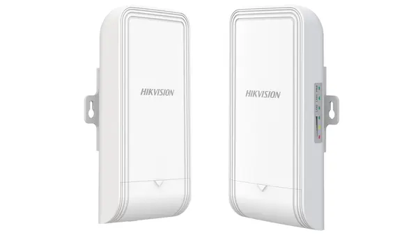 Set wireless emitator si receptor Hikvision DS-3WF1000-EI-2N/P, 2.4Ghz, 300Mbps, 1km, 2x2 antena MIMO, PoE, IP55