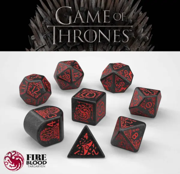 Set zaruri - Game of Thrones - Targaryen Dice Set | Q-Workshop