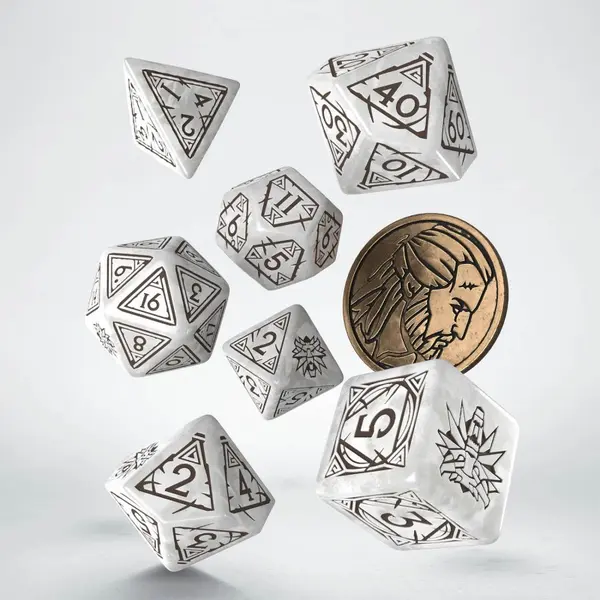 Set zaruri The Witcher Dice Set: Geralt - The White Wolf (7)