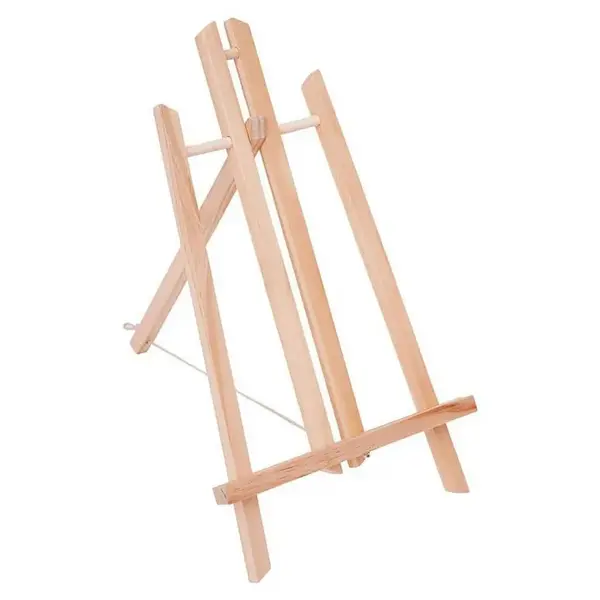 Sevalet desen si pictura pentru masa, tip trepied, lemn, natur, 30 cm