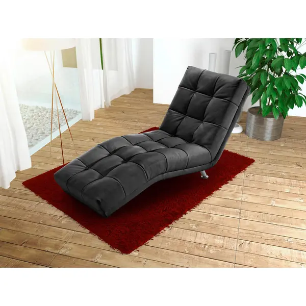 Șezlong in textil negru