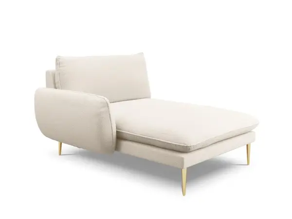 Sezlong tapitat Vienna plusat/picioare gold – L170 x l110 x h95