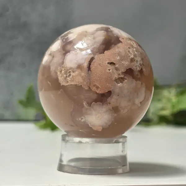 Sfera Agat coral floare din Madagascar model 2