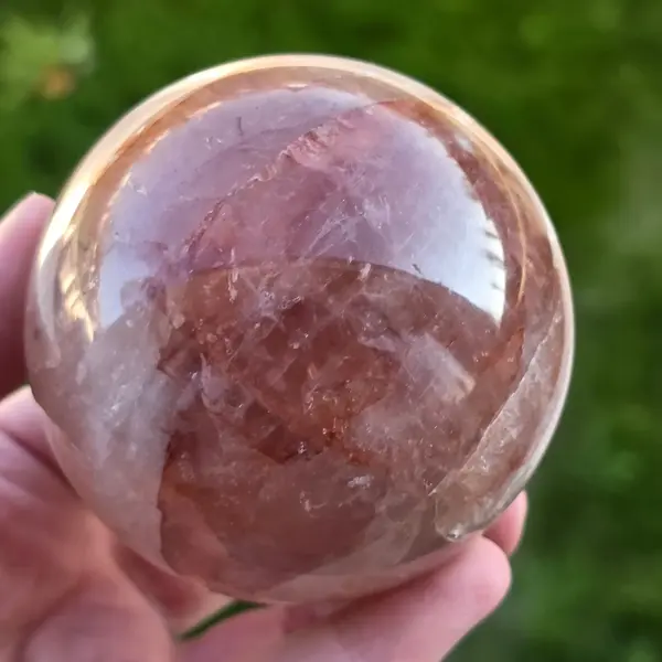 Sfera cuart rosu hematoid Madagascar, cuart de foc | Model 5