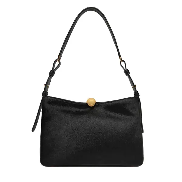 Sfera soft m shoulder bag pony vitello nero