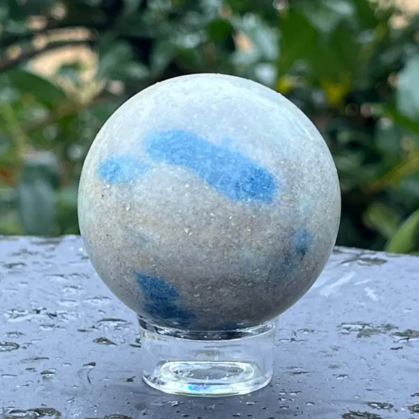 Sfera spinel albastru Madagascar model 6